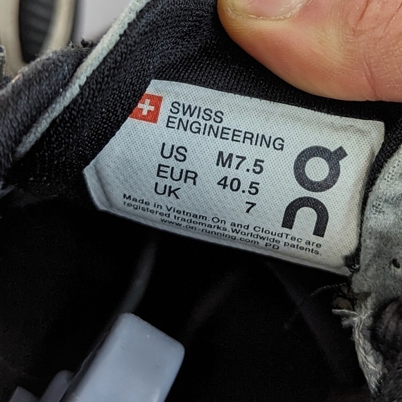 On Running Shoes Mens Size 7.5 Womens 9.5 40.5 On Cloud Terry Gray - Picture 8 of 13